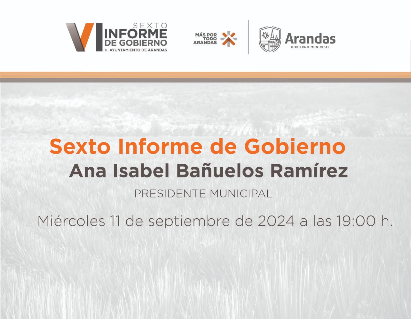 SEXTO INFORME DE GOBIERNO.
Querido Arandese y familia, te hacemos extensiva la i…