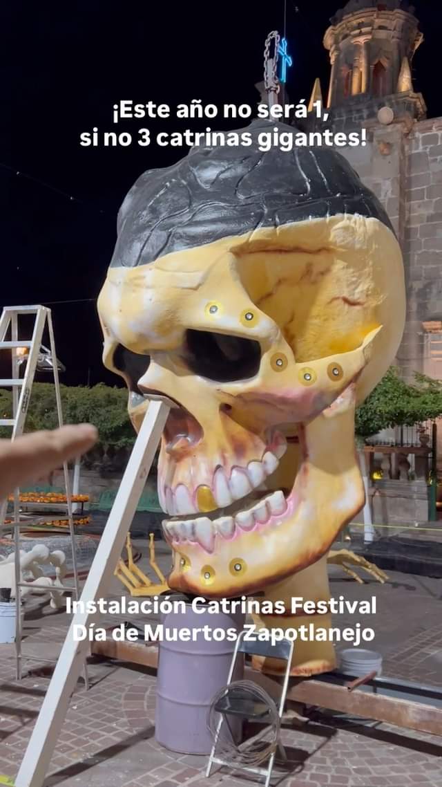 ¡Este año habrá 3 Catrinas Gigantes en el Festival del Día de Muertos en Zapotla…